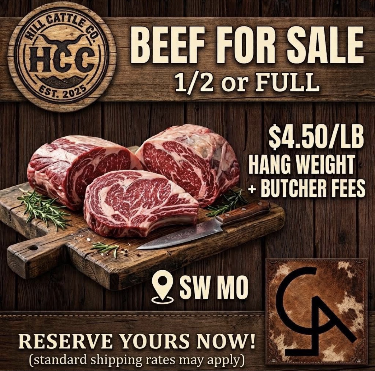 Full or 1/2 beef